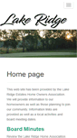 Mobile Screenshot of lakeridgeestates.com